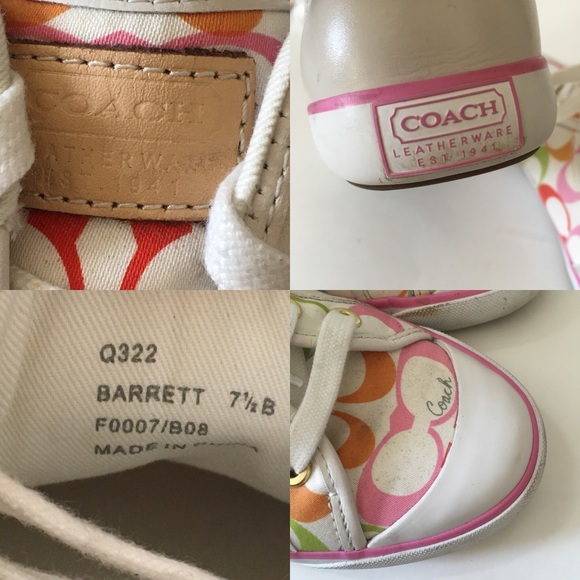 Coach Barrett Multicolor Poppy Sneakers 7.5 - Picture 8 of 8